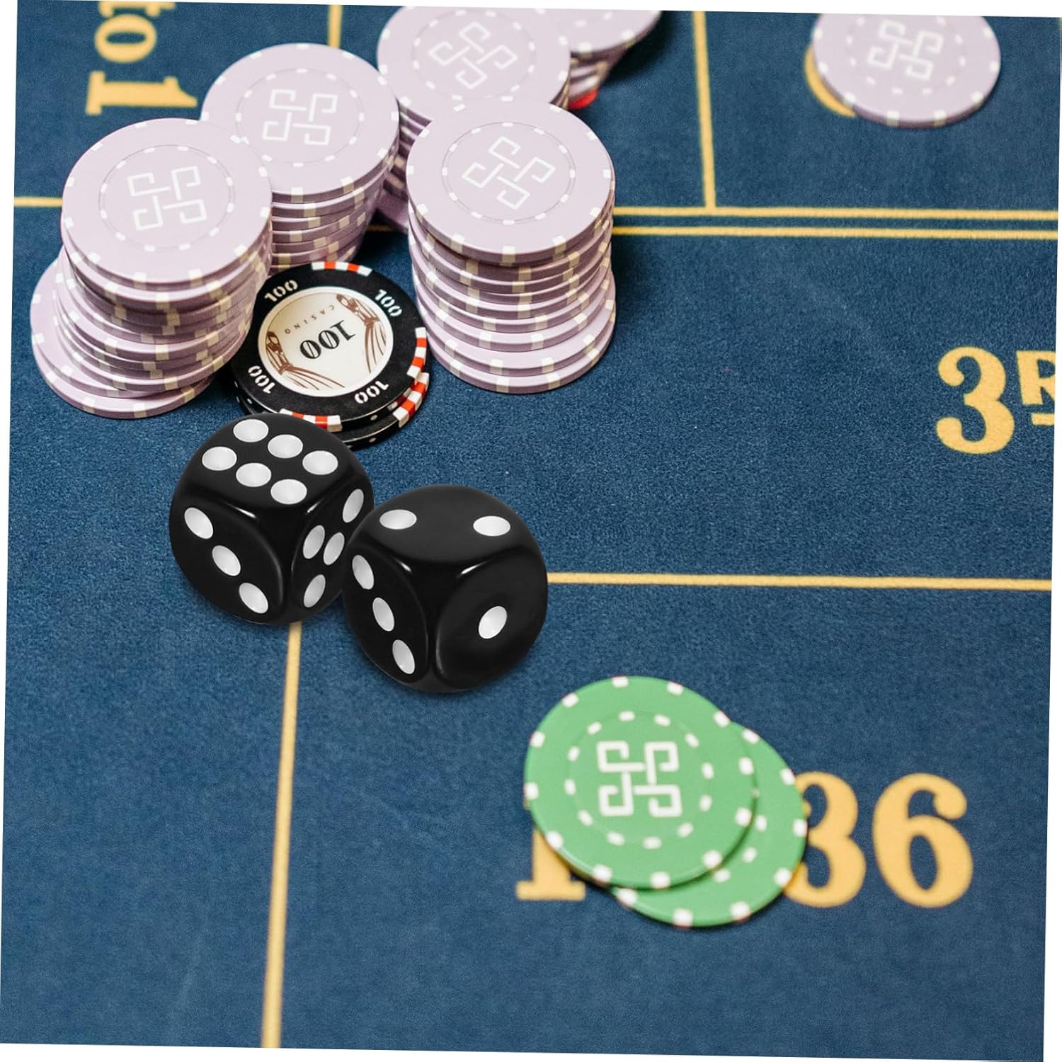 250pcs Acrylic Game Dice Sided Entertainment Dices for Board Games Party and Fun Gatherings