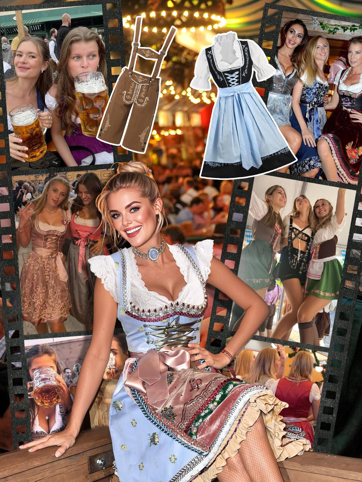 Dirndl Bluse Damen Dirndlbluse Spitze Flügelärmel Weiß Dirndlblusen Kordelzug Bluse Dirndl Trachtenbluse für Oktoberfest