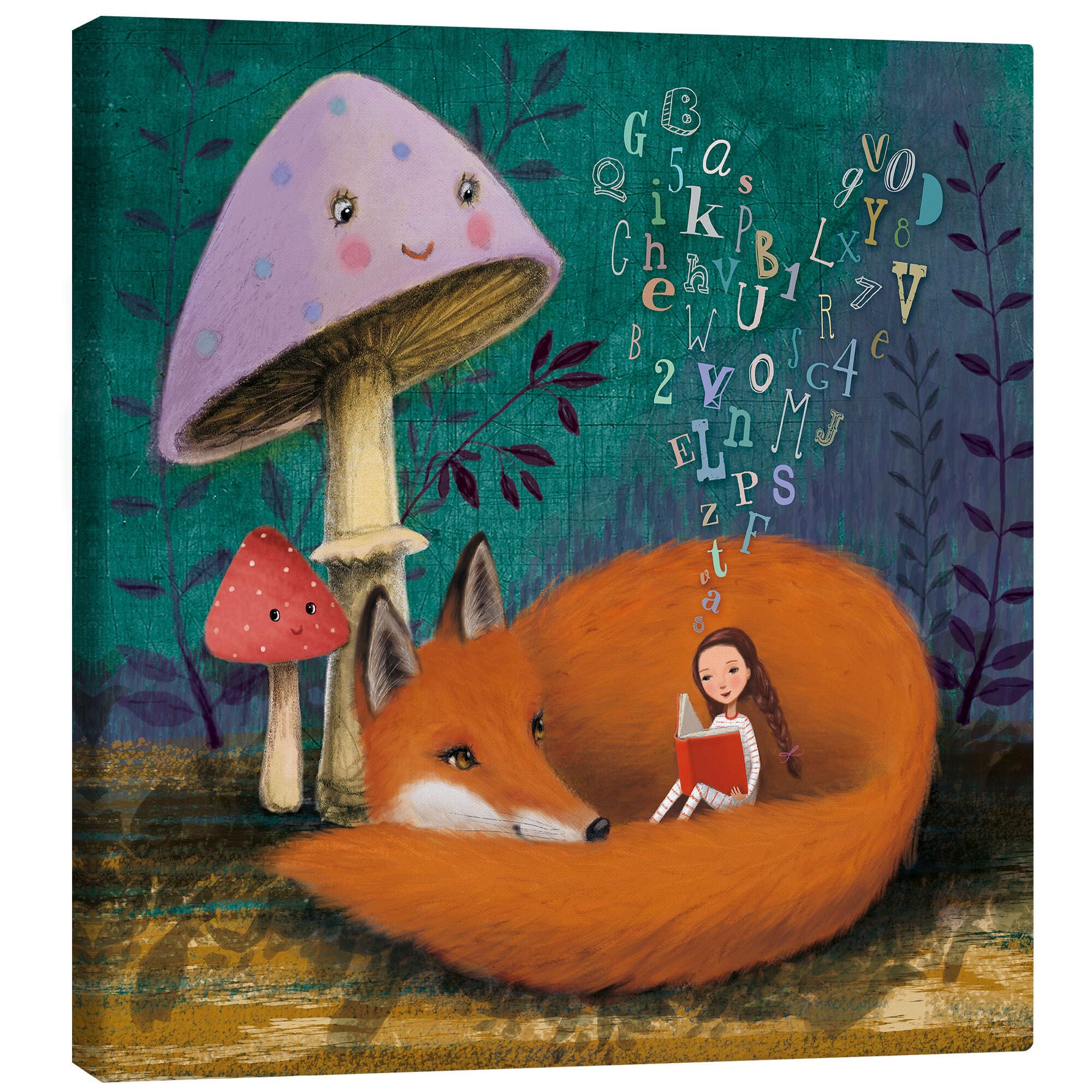 Posterlounge Storia della buonanotte Stampa su tela | 50 x 50 cm di Mila Marquis Quadri Decorazione per pareti