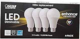 Feit Electric Led 100 W Dimmable Replacement Bright White Netcount, 4 Count (Pack of 1)