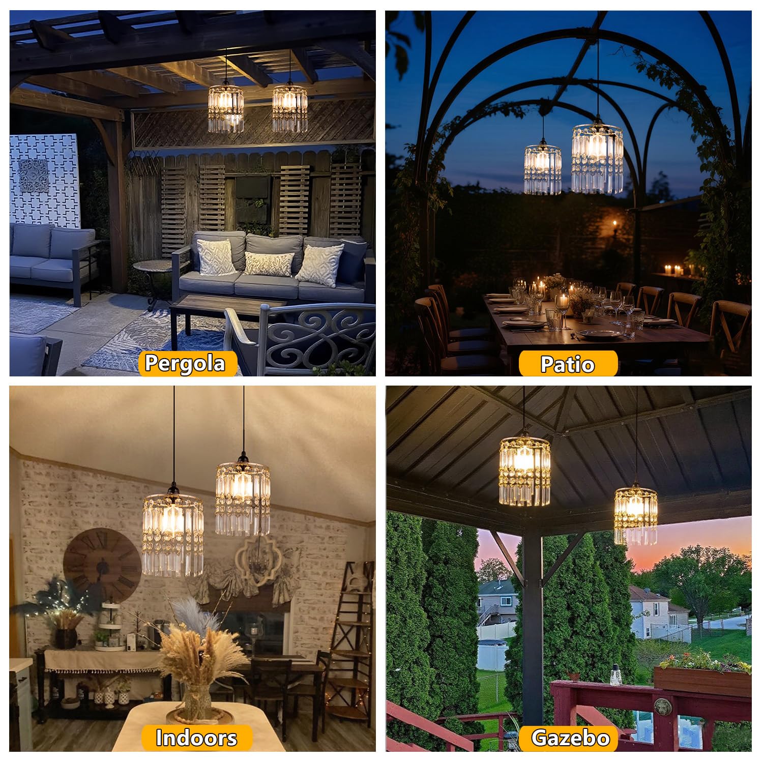 Best Battery Operated Chandelier Picks for 2026 1 TWINKVILLA Battery Operated Chandelier, 2Pack Hanging Gazebo Lights, Acrylic Cry — product photo