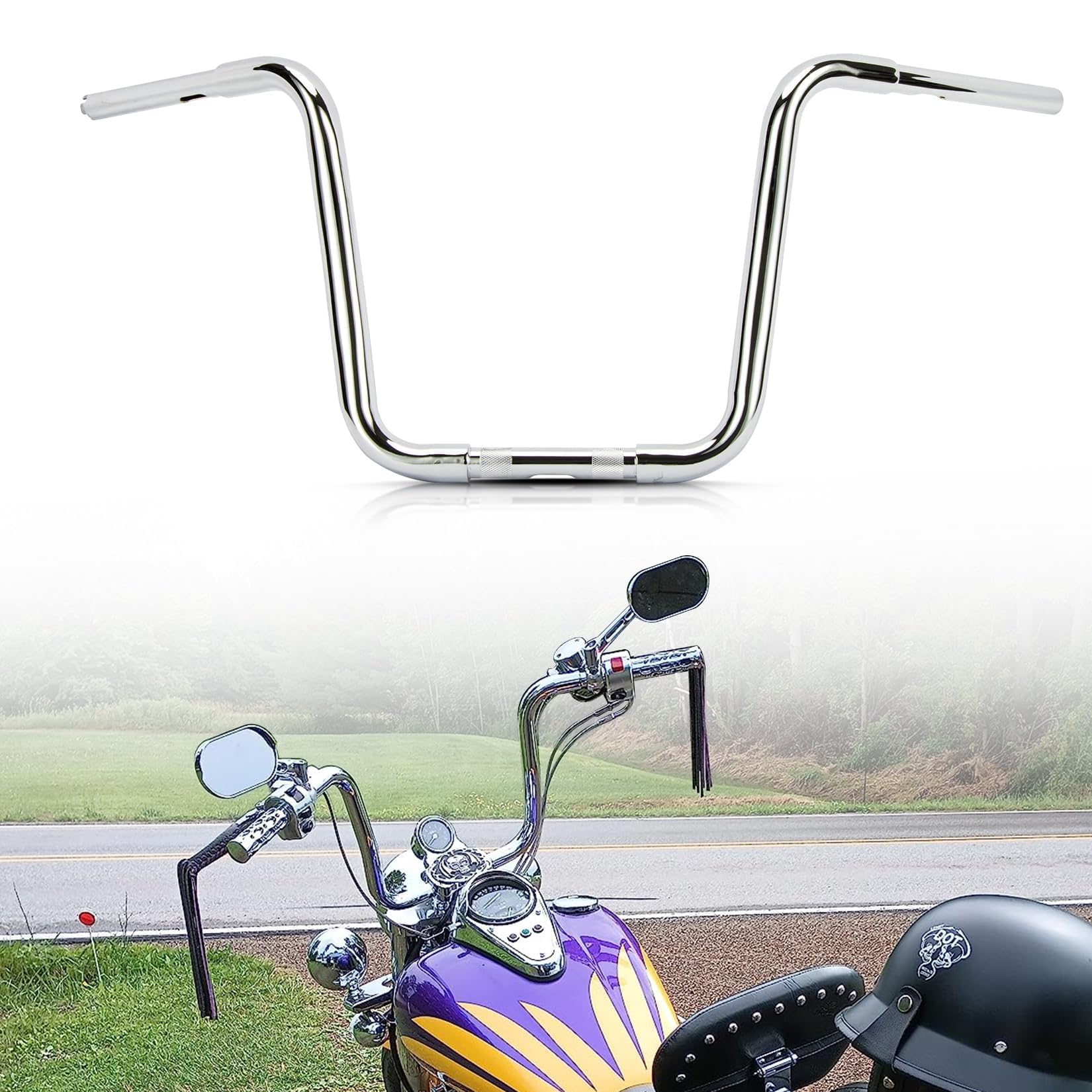 Amazon.com: Ape Hanger Motorcycle Handlebars 1-1/4