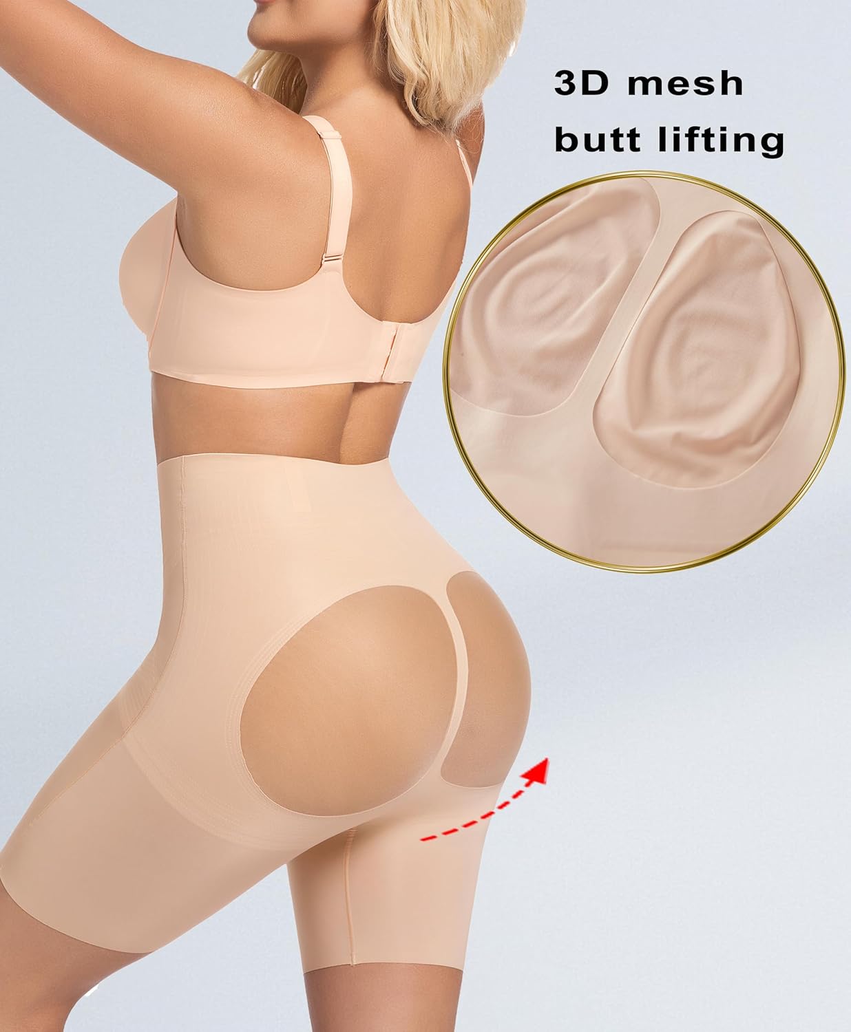 PRETTYWELL Shapewear Tummy Control Shorts for Women, Comfort High Waisted Body Shaper, Seamless no Rolling Thigh Slimmer - Image 2