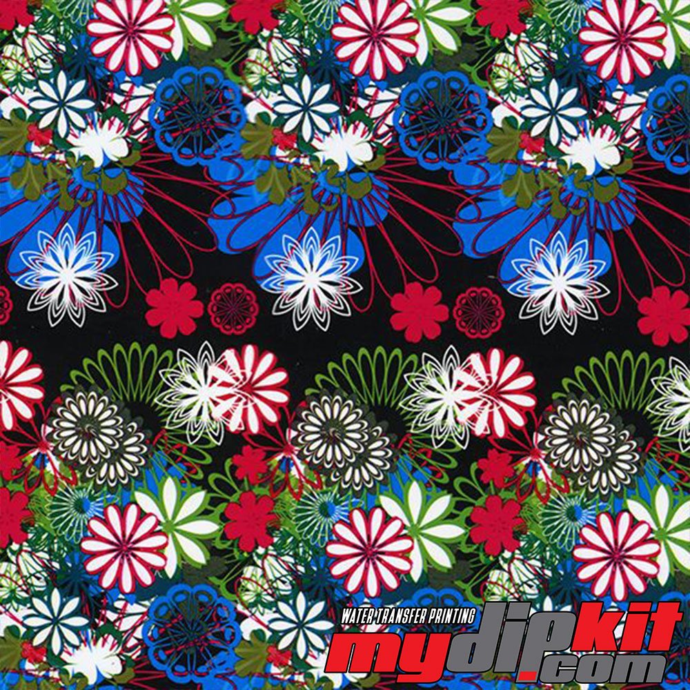 Hydrographic Film - Water Transfer Printing - Hydro Dipping - Fun Flower-949-A