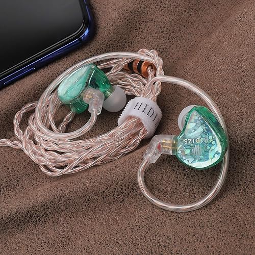 Miniatura 7 de MS2 - Auriculares híbridos de alta fidelidad con doble controlador, monitores intrauditivos de 0.138 in, IEMs de audio de alta resolución con cable