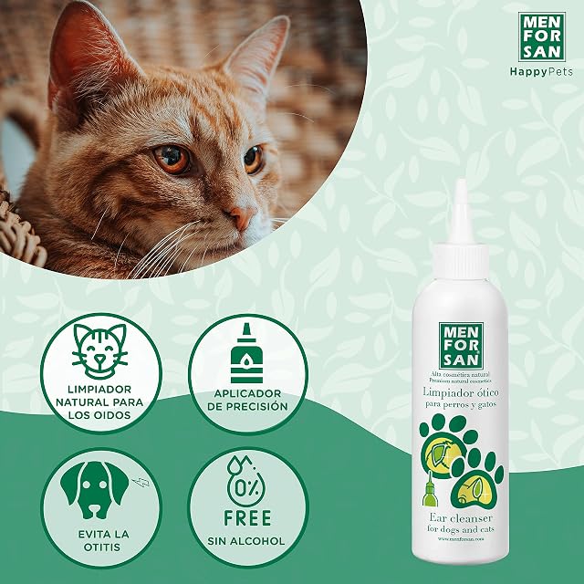 Foto 3 de 6 de MENFORSAN Limpiador para Oídos de Perros y Gatos, Limpiados Natural, Sin Alcohol
