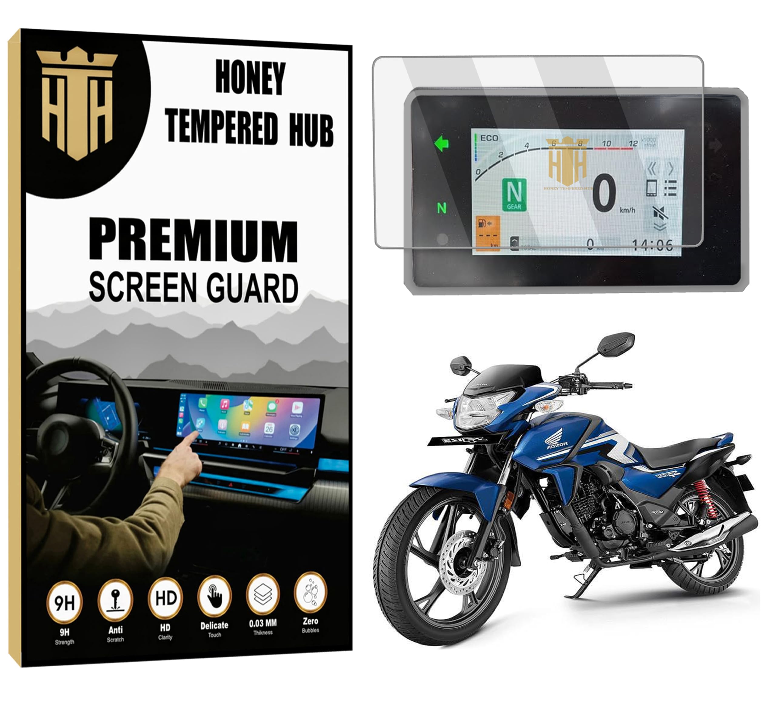 Digital Meter Screen Guard For NEW HONDA SP 125 Bike (2025) | 9H TFT Instrument Cluster Guard | HD Clarity | NEW SP125 Display Speedometer Console Accessory [Not Tempered Glass]-image-14
