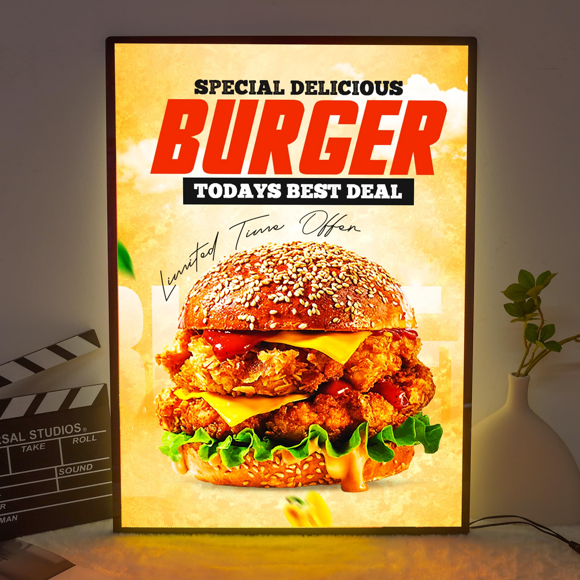 Custom Ultra-thin LED Menu Light Box, Slim LED Movie Poster Lightbox, Photo Frame Display for Restaurant, Shops Use,Mounted advertising Picture Frame, Poster Lighting Box