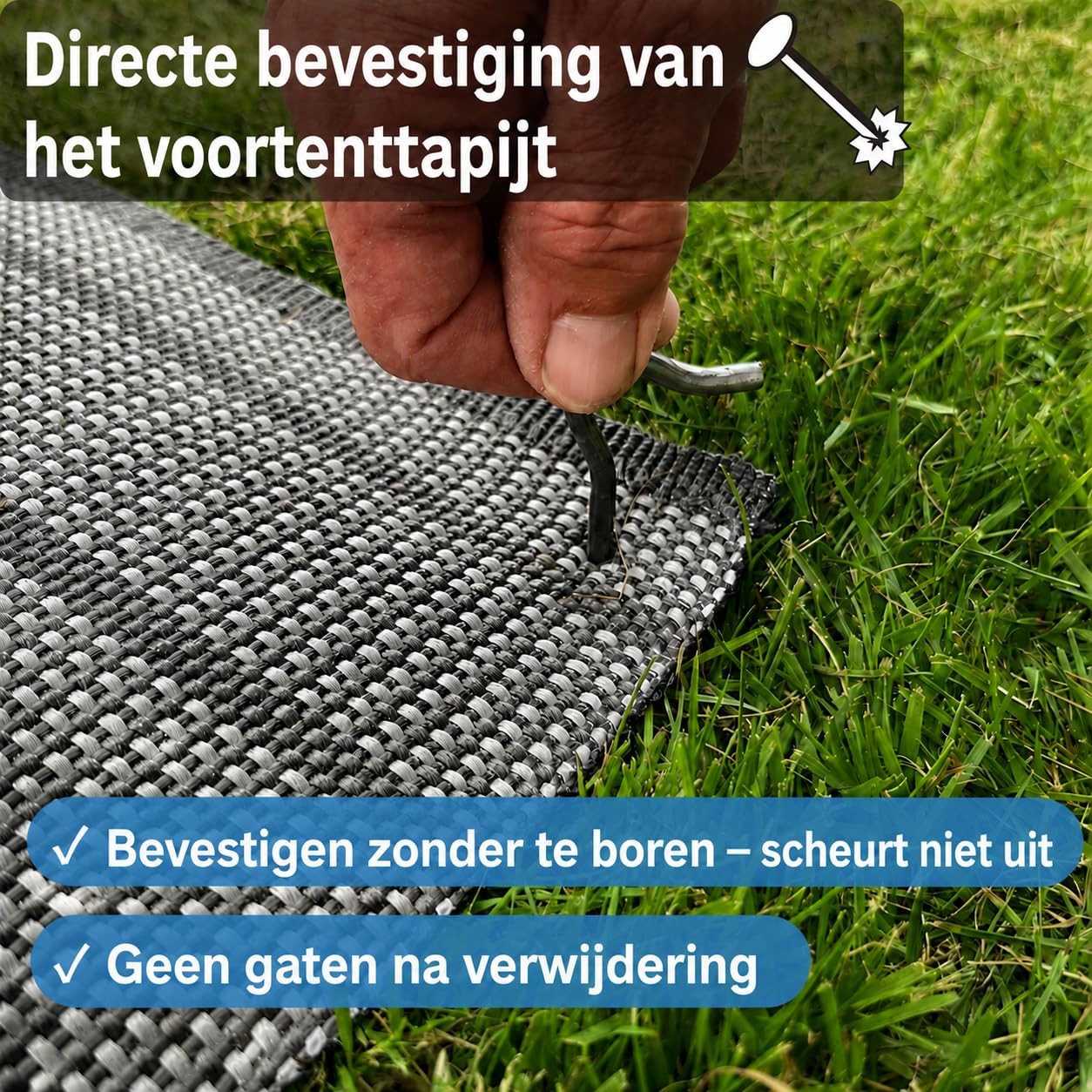 JOLAX Tapis d'Auvent et Tapis de Sol Camping | Tapis de caravane et de camping-car, tapis de tente extérieur, polypropylène 500 g/m², respirant