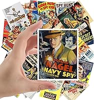 Vista 17 de Calcomanías grandes (24 piezas de 2.5 x 3.5 pulgadas) Giallo Slasher WIP Vintage Trash Pósters de películas de terror