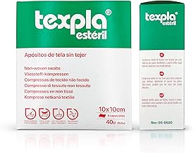 Texpol Sterile Non-Woven Fabric Dressings – Box of 40 (8 Envelopes of 5 Dressings of 10 x 10 cm each), Perfect for Medical Care and Wounds at Home, Hypoallergenic