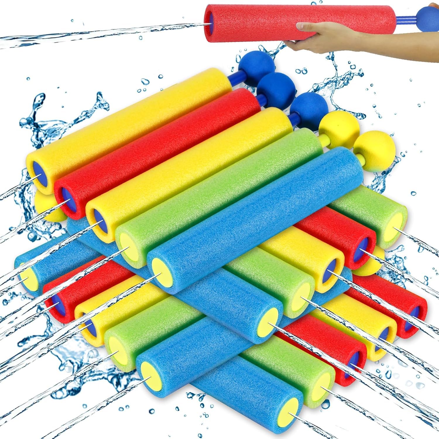 20 Pezzi Pistola ad Acqua Schiuma per Bambini, Pistole ad Acqua, Fucile ad Acqua, Pistola Acqua Bambini per Piscina, Giardino, Spiaggia,Esterno Giochi,Festa,Estivi Giochi d'acqua per Bambini