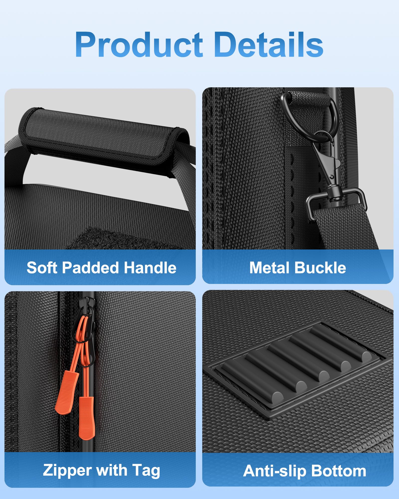 Hautton Borsa da trasporto per Anker SOLIX C1000/ C800/ C800 Plus Stazione Elettrica, Borsa di Protezione con Tracolla e Maniglia per Generatore Elettrico Portatile, Custodia per Power Station -Nero