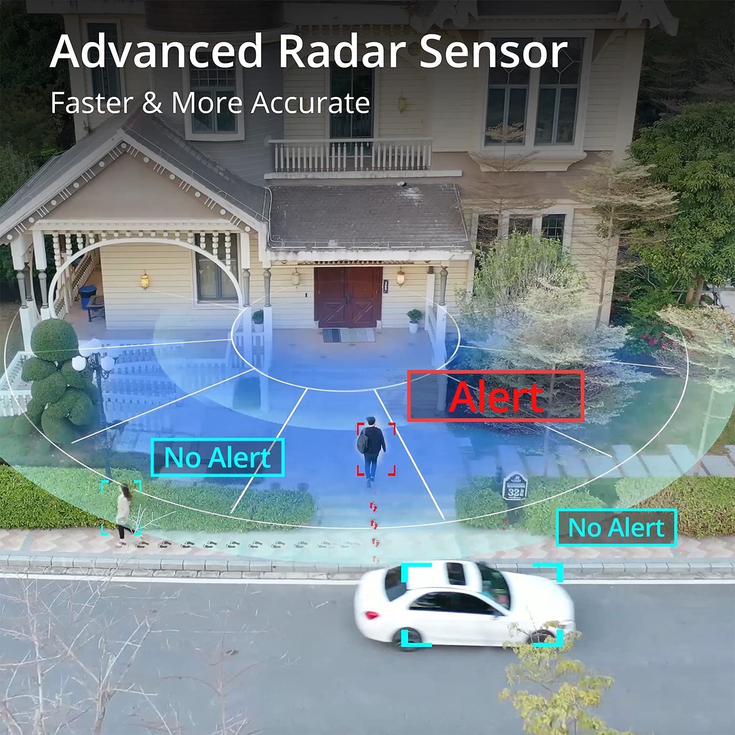 360 Videocitofono WiFi Senza Fili, 5MP Video Campanello con Suoneria, 2.4/5GHz WiFi, Rilevamento Umano, Rilevamento Pacchi, Audio Bidirezionale, IP66 Impermeabile, 8GB Archiviazione Locale Gratuita