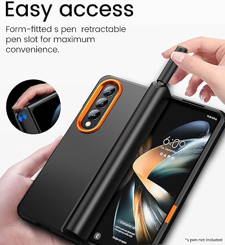 Miniatura 9 de Funda compatible con Galaxy Z Fold 4 con S Stylus Pen - Funda Samsung Fold 4 - Rojo