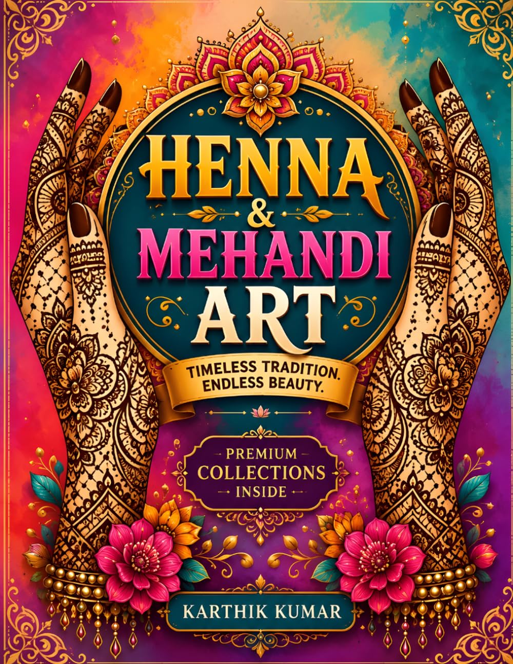 Henna & Mehndi Art: A Premium Collection of Beautiful Henna Designs, Floral Patterns, Mandalas & Traditional Mehndi Art for Relaxation, Creativity and Stress Relief for Teens & Adults