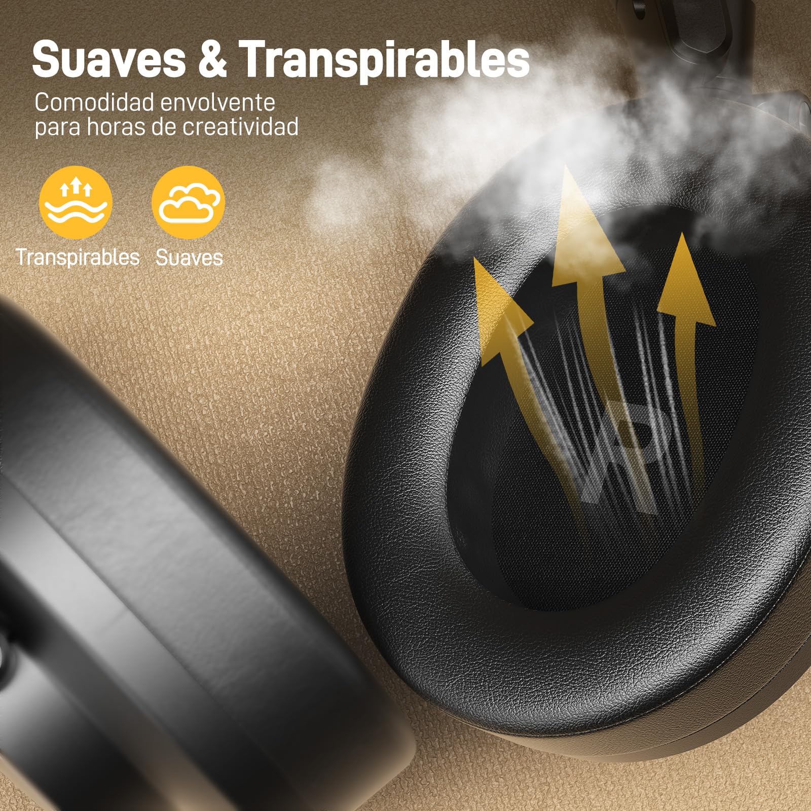 MAONO Auriculares DJ, Auriculares Estudio con Cables Desmontables de 6,35 & 3,5 mm, Diseño Cerrado, Controladores de 50 mm, para DJ, Podcast, PC, micrófono, Guitarra, MH700 Negro