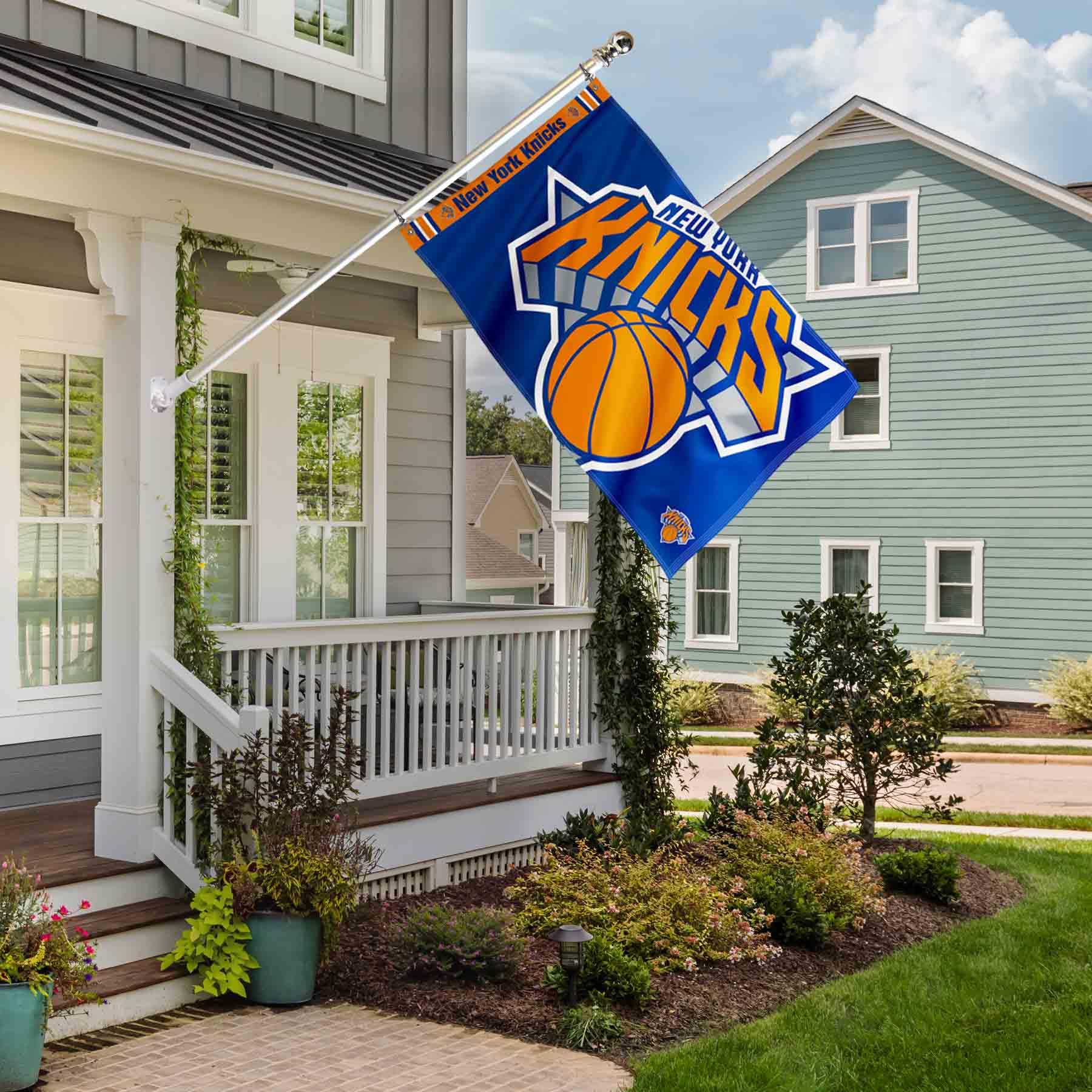 WinCraft Bandiera New York Knicks Con Supporto – 31,8x45,7 Cm, Doppia Faccia, Acciaio - 4