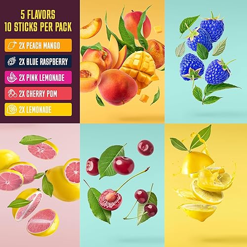 Miniatura 2 de KEY NUTRIENTS Multivitamin Hydration Packets for Recovery - 5 Delicious Flavors - Electrolytes Powder Packets No Sugar - 10 Pack - No Calories,