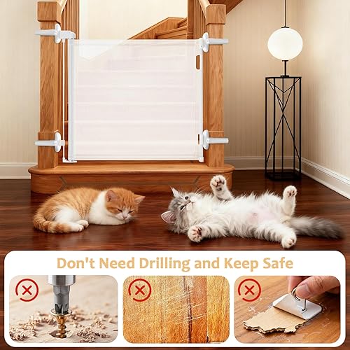 Miniatura 5 de Adaptador de barandilla para puerta de bebé, 2 protectores de barandilla de escalera, kit de montaje de poste de escalera, puertas para bebés para