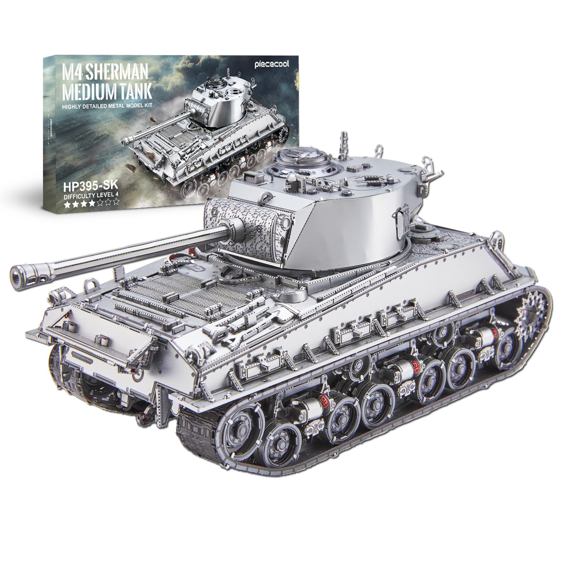 Amazon | Piececool (ピースクール) 立体パズル 金属製 M4シャーマン中