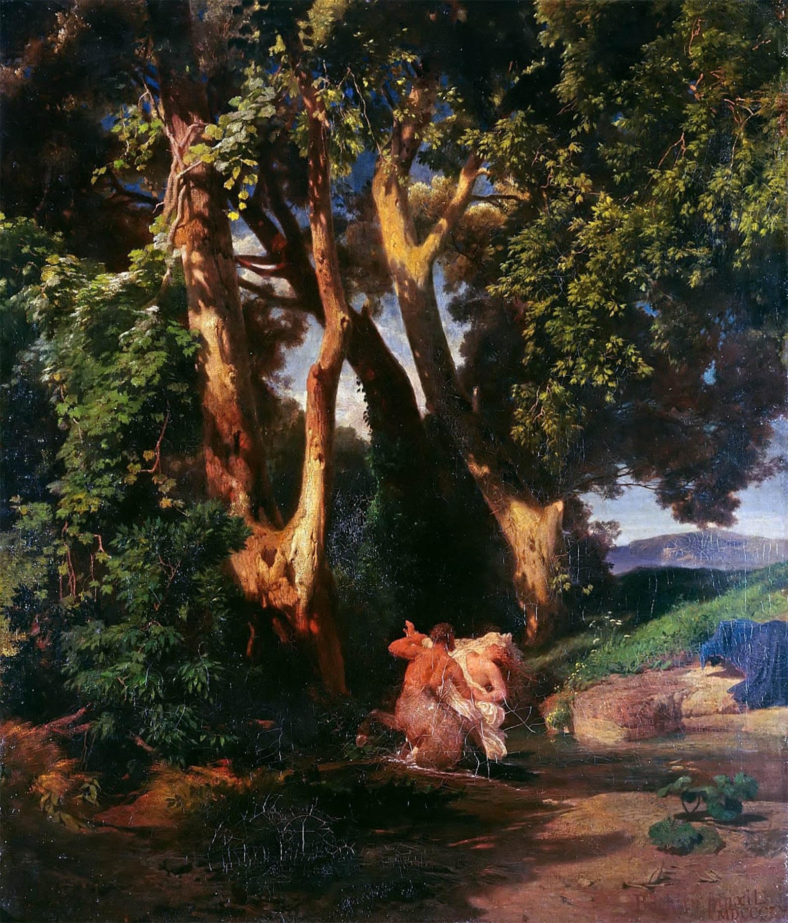 ARTXLXXBN Famous Art Print Poster Vintage Wall Art Centaurus and Nymph by Arnold Böcklin Canvas Art Poster for Home Decor 60x90cm