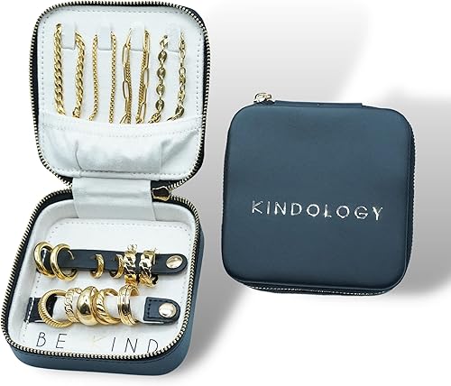 The Jewelry Box Travel Case for Women Protección y organizador de viaje portátil de cuero Regalo portátil superior para mujeres aretes anillos