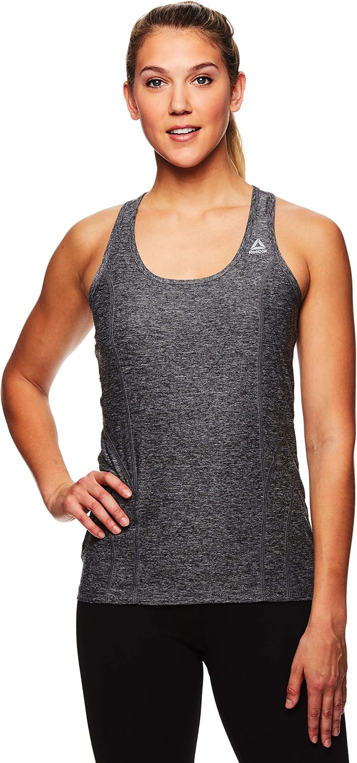 Reebok Womens Space Dye Print Racerback Tank Top
