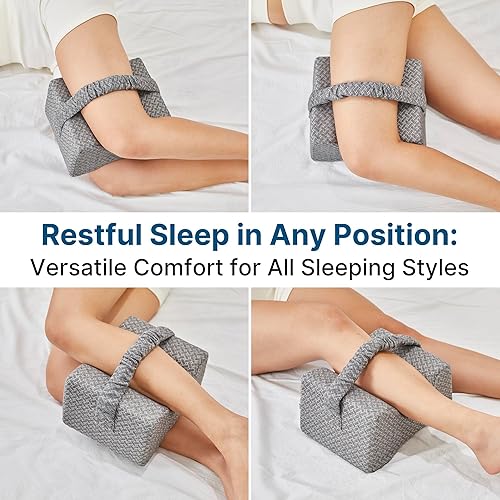Miniatura 8 de Almohada de rodilla para personas que duermen de lado, almohada de piernas para rodillas, caderas, ciática, articulaciones, alivio del dolor
