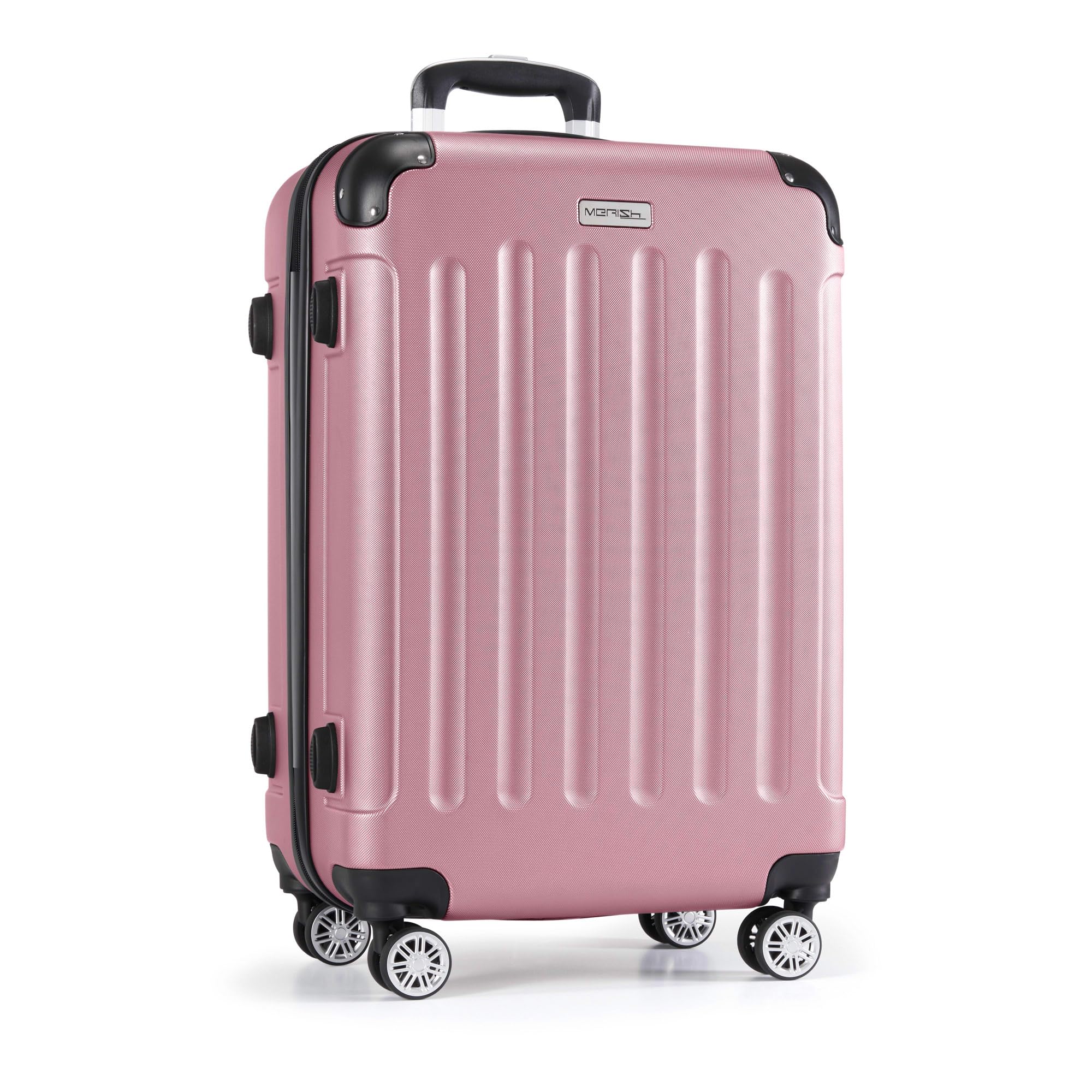 MERISH Reisekoffer Kofferset Hartschale 3tlg. Zwillingsrollen 9 Farben Rose