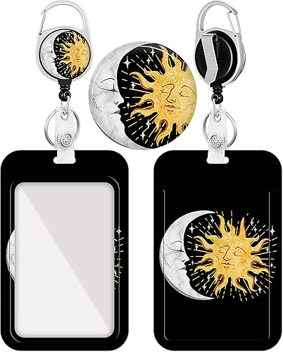 Miniatura 8 de Plifal Soporte para tarjetas con carrete retráctil, divertido y divertido clip de identificación para identificación de trabajo, resistente