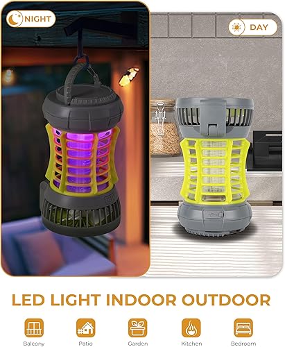 Miniatura 7 de GREEN MORE Linterna portátil para campamento con ventilador de refrigeración, requiere batería 18650 (no incluida), 6 modos de luz, luz de