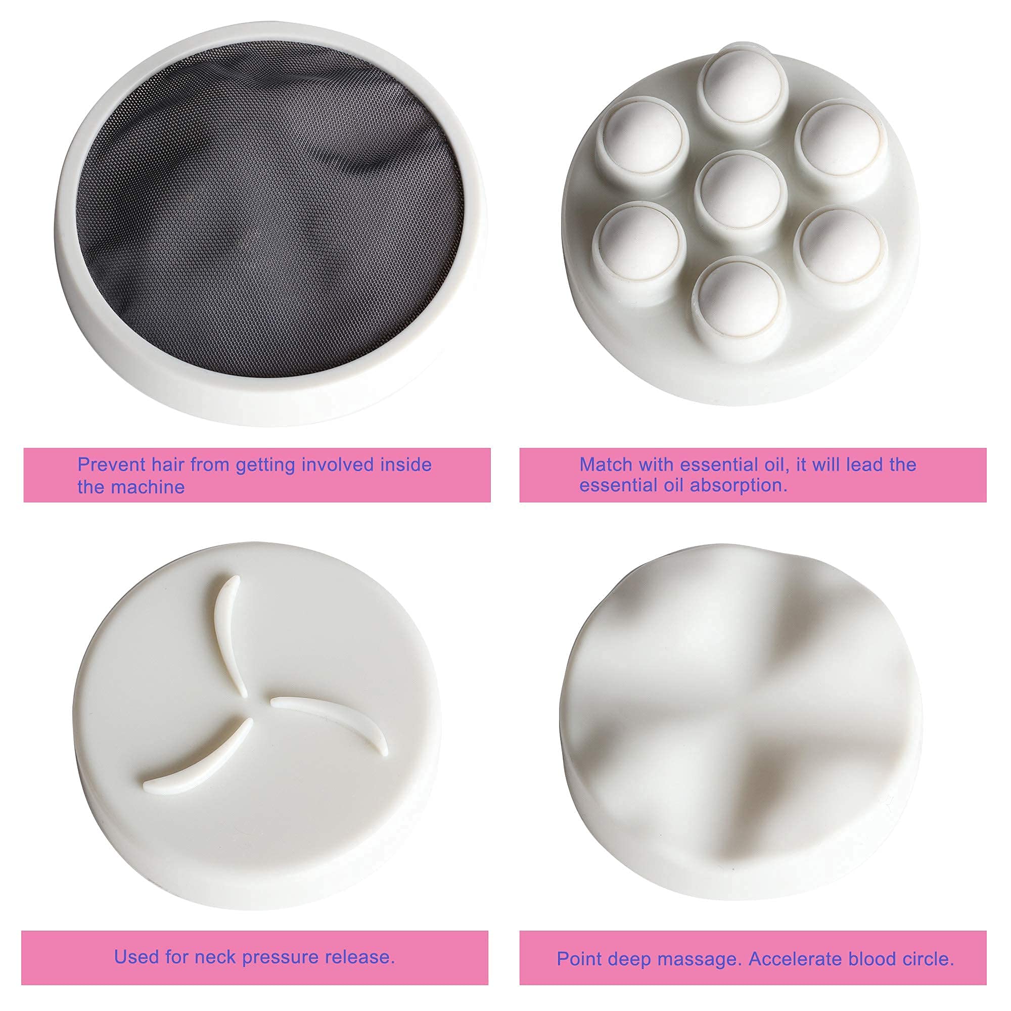 KINGSWELL Handheld Electric Deep Massager, Portable Body Electric Body Massager with 3 Different Massage Heads, Suitable for Home, Gym and Office