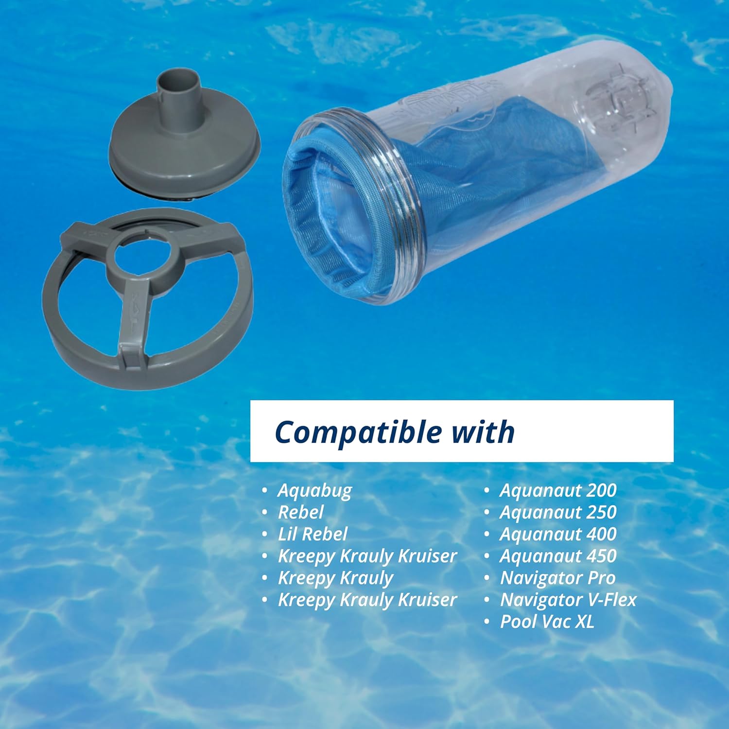 Heavy Duty Inline Leaf Canister Large Capacity for Automatic Pool Vacuum Cleaners | Made in USA | Direct Replacement for Hayward Leaf Canister W530 | Alternative Replacement for Pentair R211084K