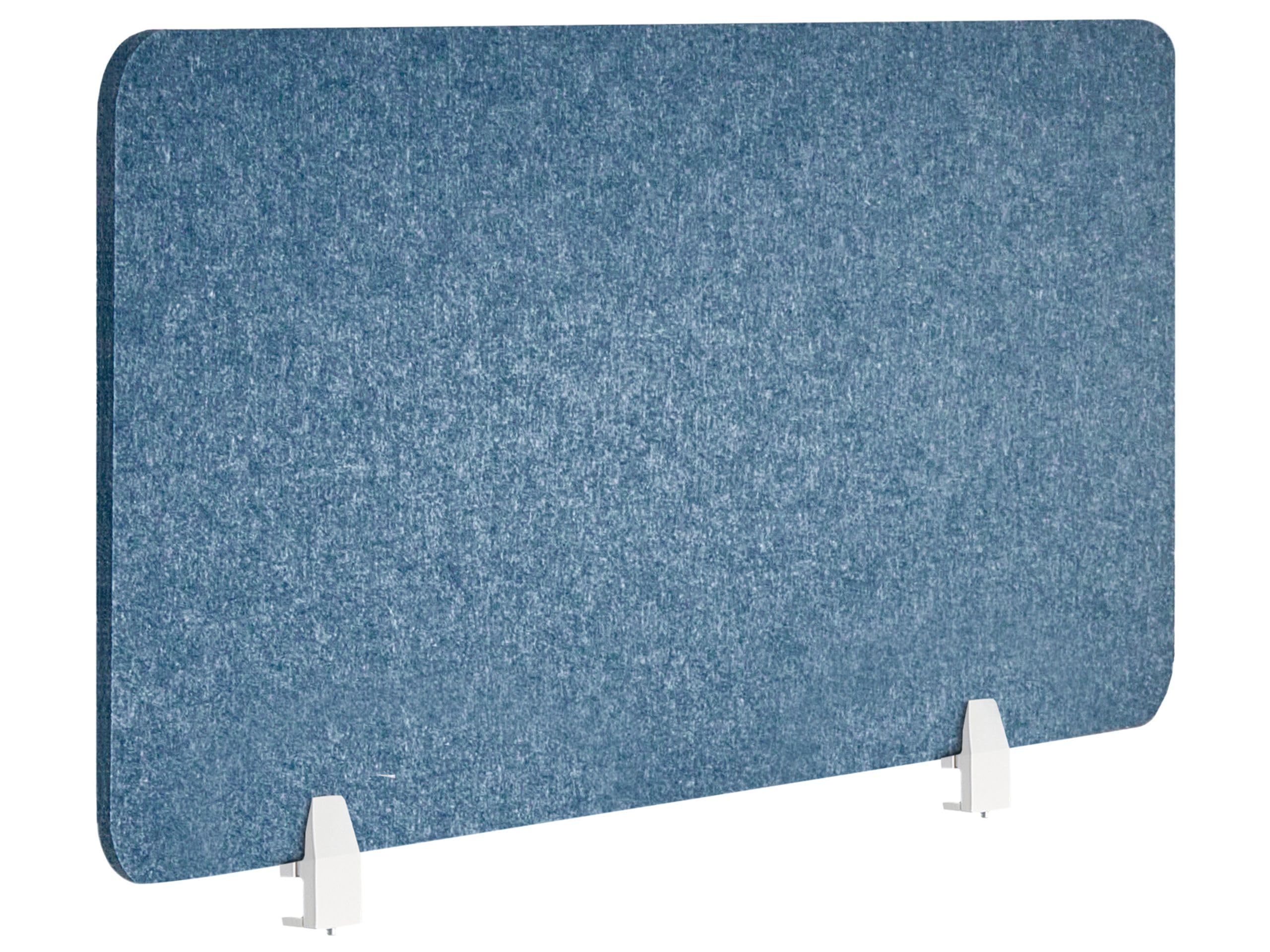 Beliani Séparateur de Bureau en Pet Acoustique Recouvert de Tissu 120 x 50 cm Bleu Split