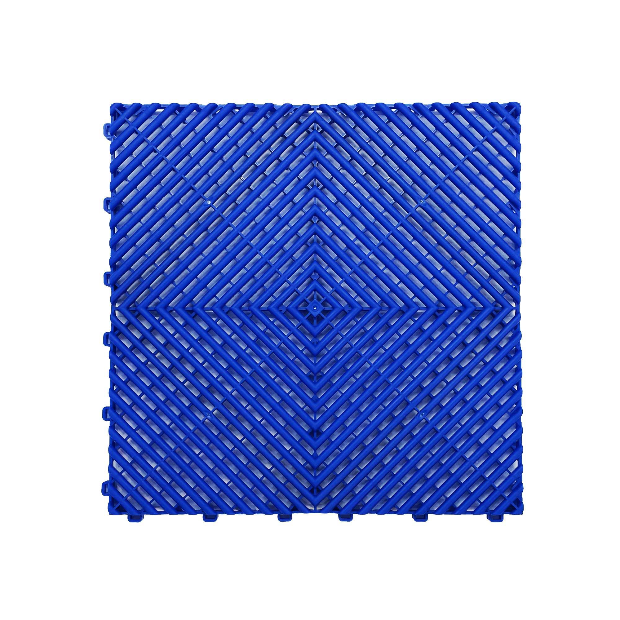 Nicoman Durable Garage Saunas Marquee Hot Tub Outdoor Camping Floor Tile | Drainage Channels, Heavy Duty |Blue (30 TILES)