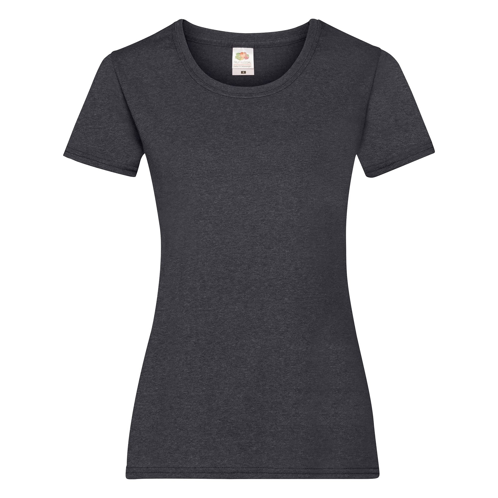 Fruit of the Loom Ladies/Womens Lady Fit Valueweight Short Sleeve T Shirt (XS) (Dark Heather)