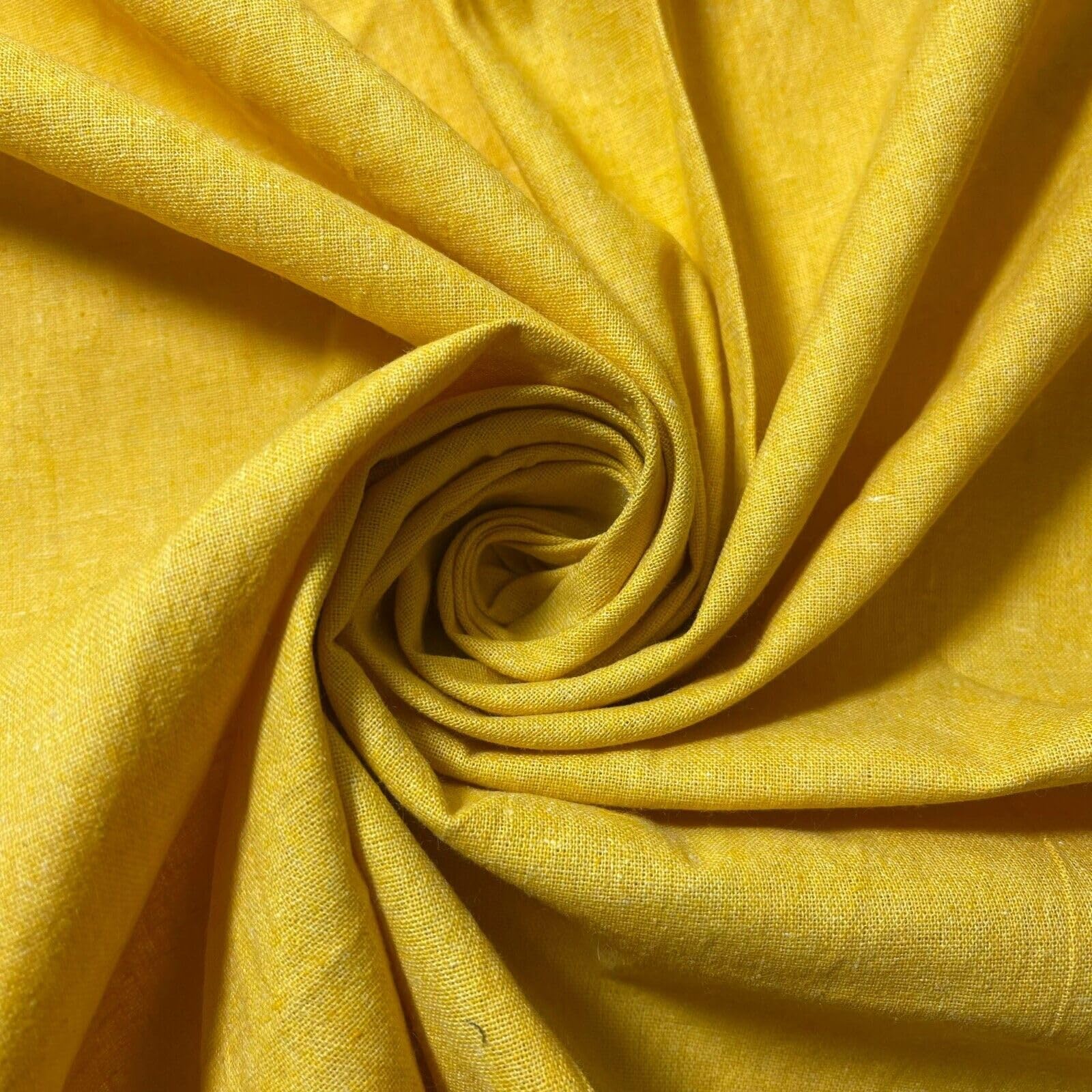 Cotton Calico Canvas Natural *New* 25 Color Craft Patchwork Fabric Material 58" (Mustard, 2 Meter) — image 1