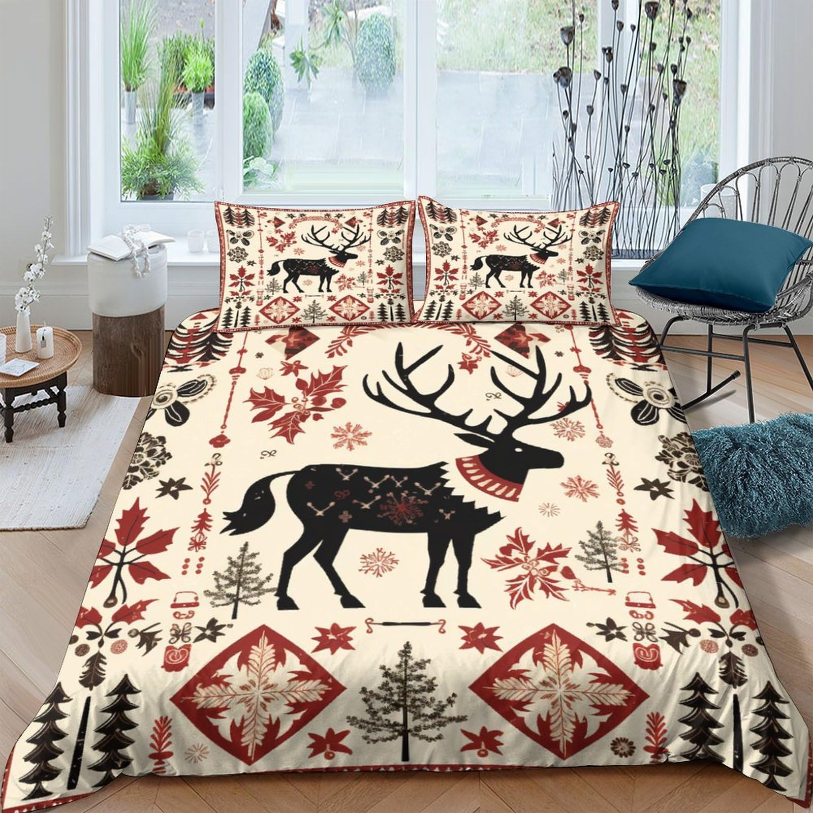 Housse de couette cerf de Noël pour réchauffer les nuits d'hiver