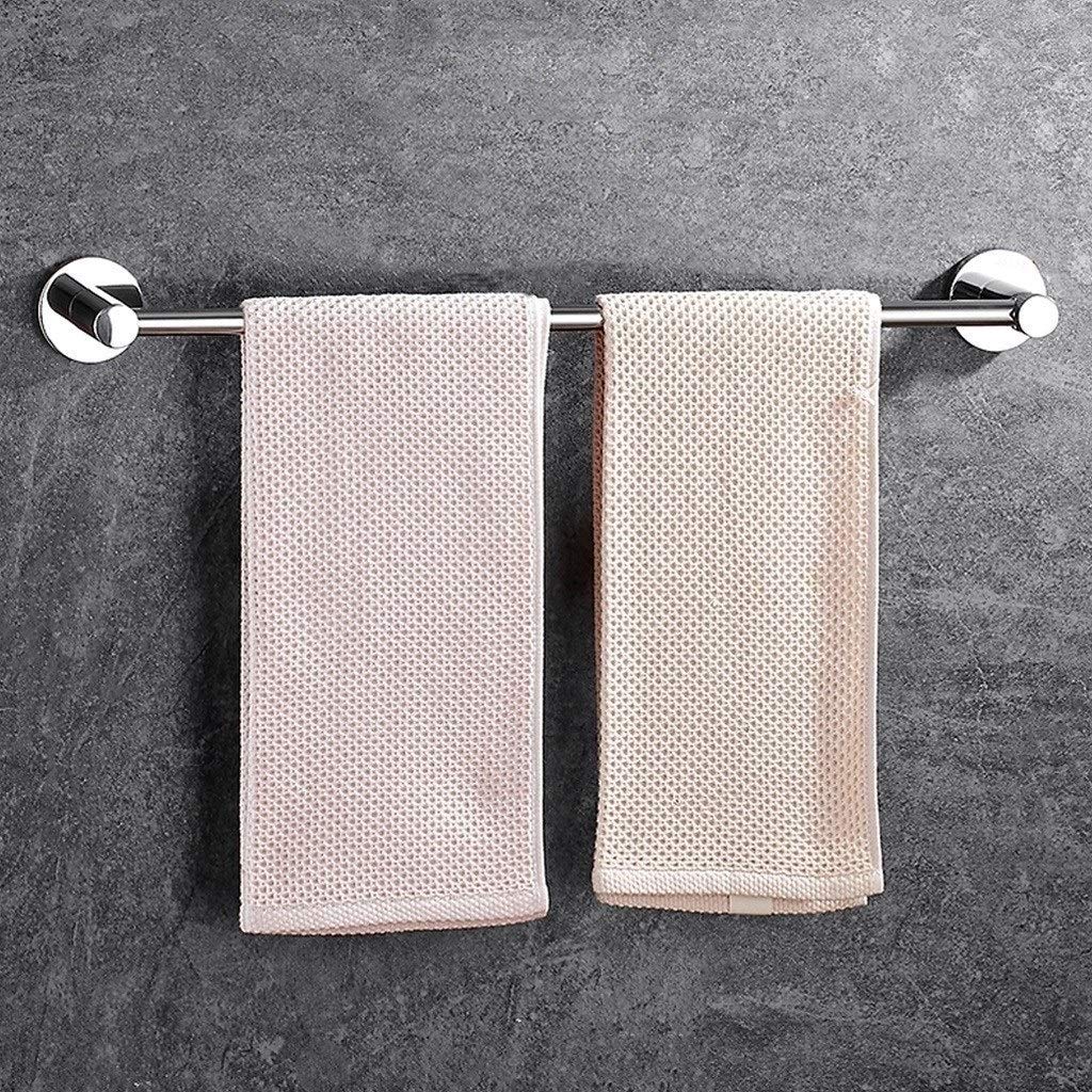 Barra de Toallas de acero Inoxidable Moderno, 30 cm-120 cm, riel de Toalla de baño de Montaje en Pared, para Hardware y Cocina de baño, Acabado Plateado Pulido (Size : 120cm)