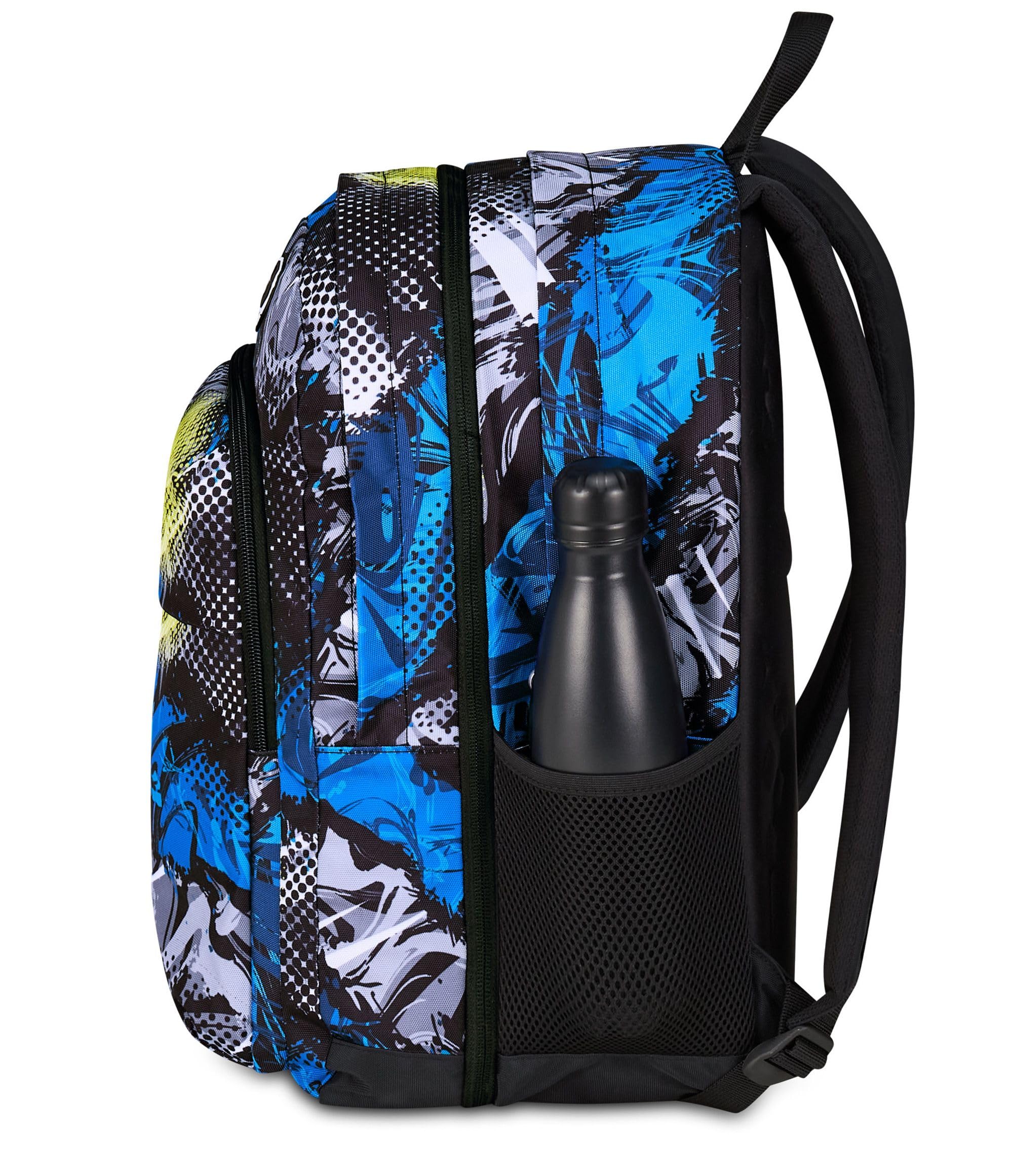 Seven Zaino Scuola Pro XXL Reversibile Detach JAPAN MOOD, Blu, Zaino Doppio Scomparto, Tasca Porta PC e Tasca Porta Borraccia, Scuola Media e Superiore, Ragazzo