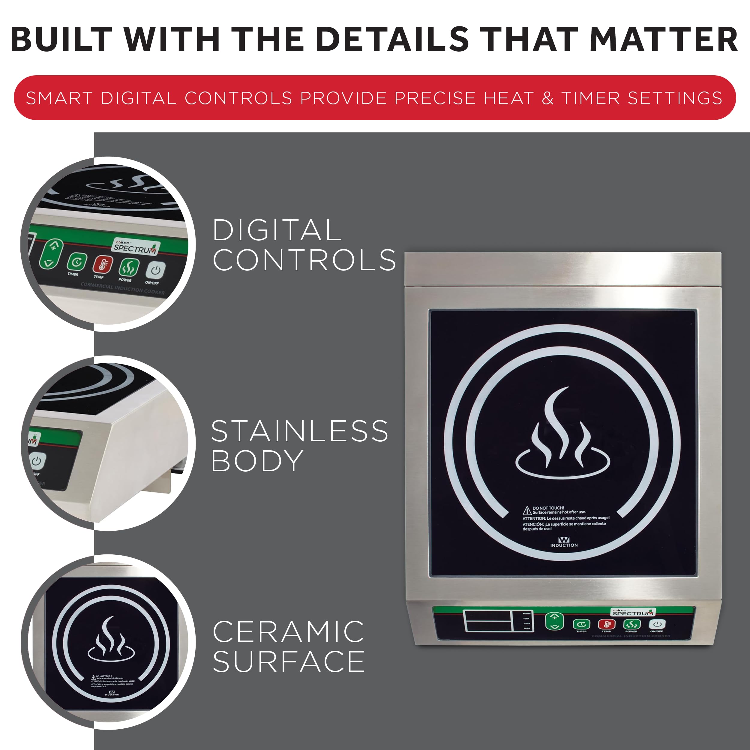 Winco Induction Cooktop - Commercial Grade -5