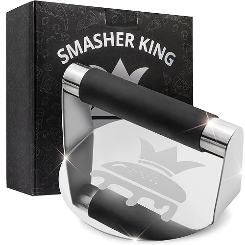 SMASHER KING™ - Mirror Polished Stainless Steel Smash Burger Press