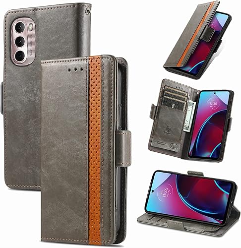 Miniatura 166 de Funda para Honor X7, Funda para Honor Play 30+ Plus Funda de piel sintética con ranuras para tarjetas Funda con soporte abatible Rojo