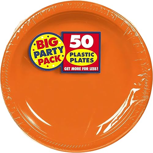 Miniatura 8 de Amscan Platos de postre de plástico, 7 pulgadas, paquete de 50, dorado