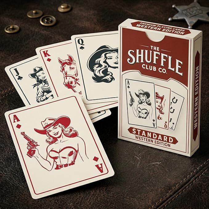 Naipes Western Playing Cards - Baraja de Póker Vaquera - Shuffle Club Co miniatura 6
