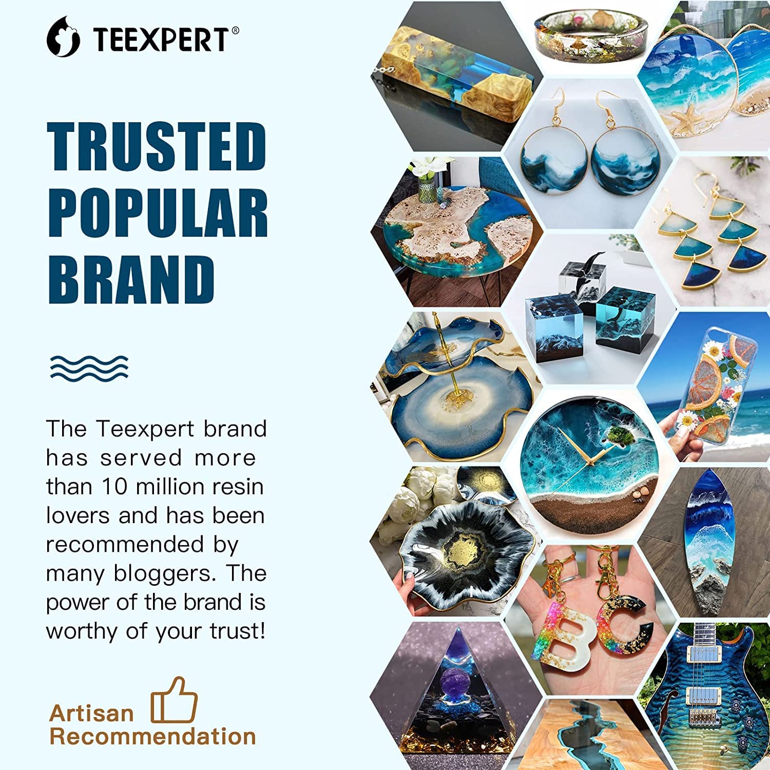 Buy Teexpert Epoxy Resin Kit for Beginners, 474ml Crystal Clear Resin