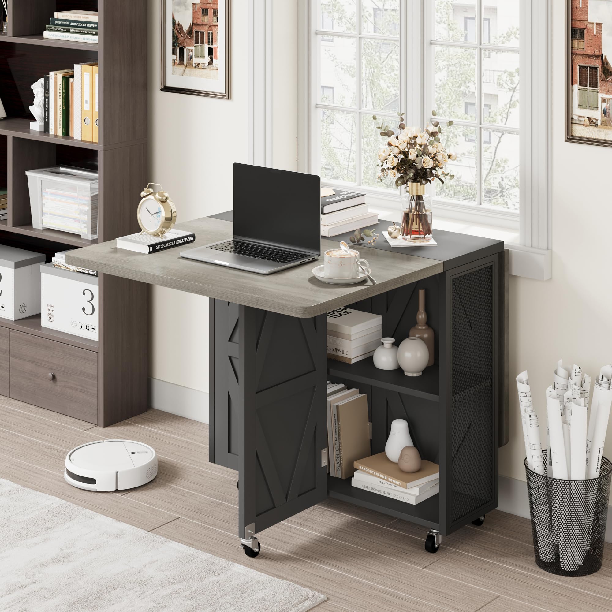 Amazon.com: Jocoevol Space Saving Folding Dining Table, Farmhouse