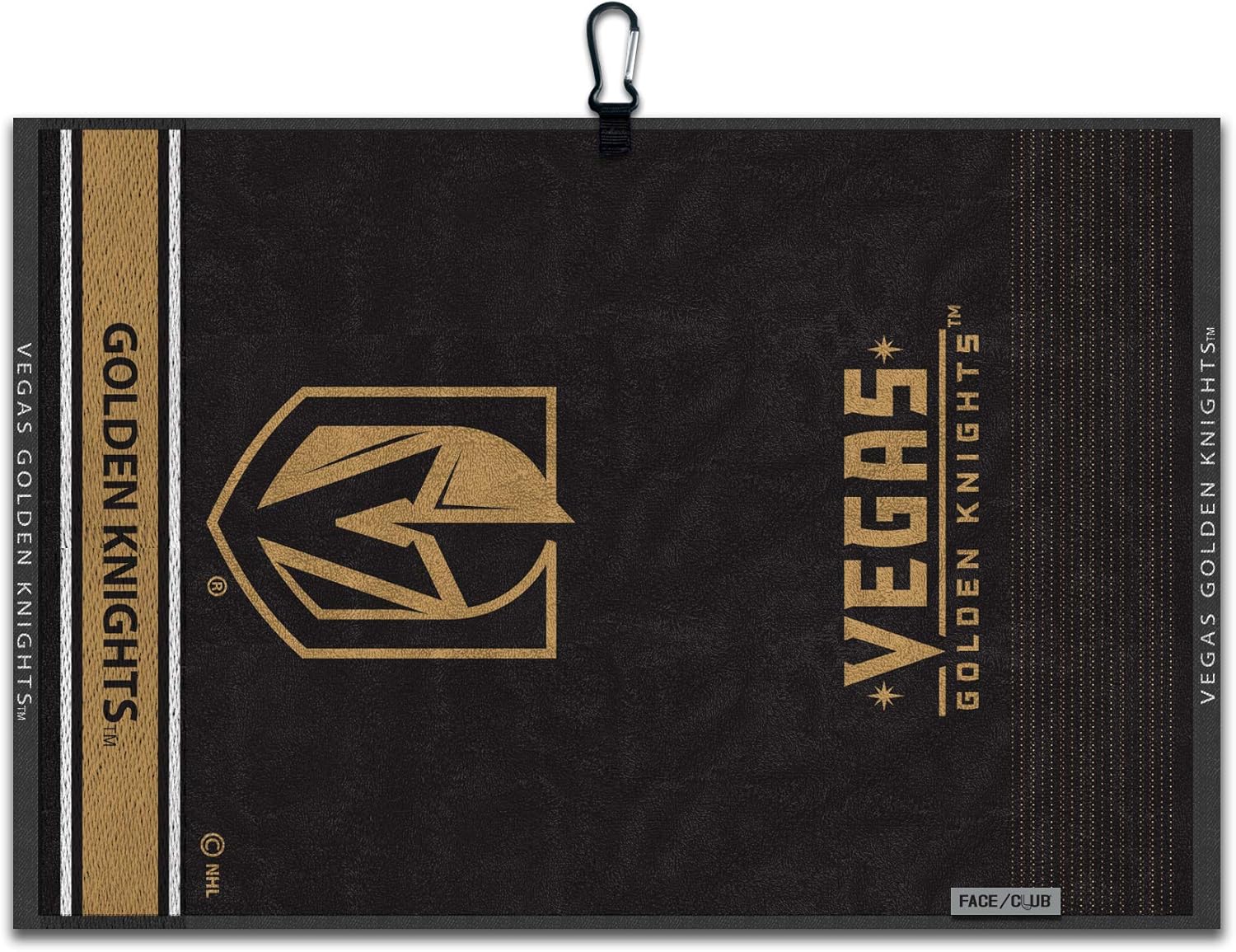 Team Effort Vegas Golden Knights Face/Club Jacquard Golf Towel 16" x 24"