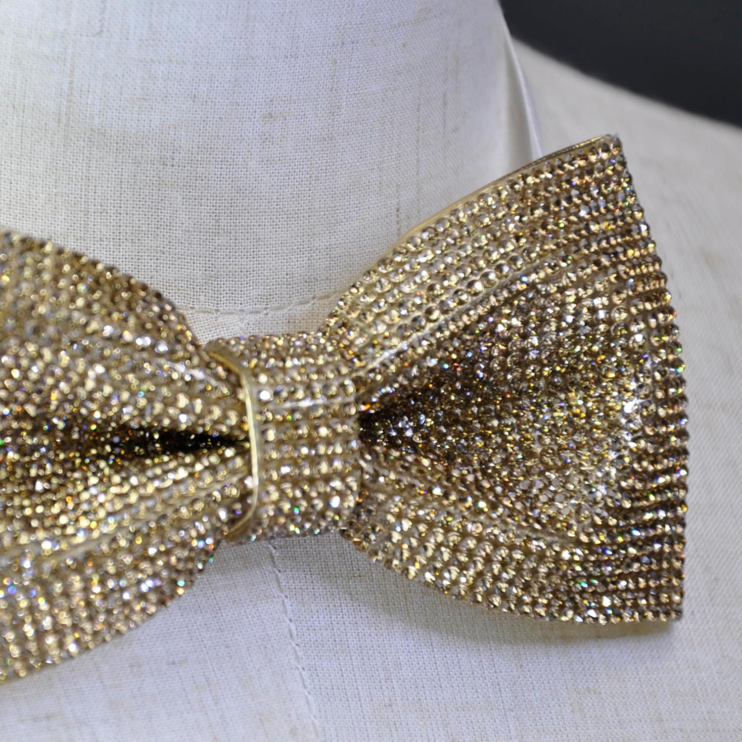 Rhinestones Bow Tie for men women | Crystal Bow tie with rhinestones | Pre-tied Bow Tie set| CK Bow Tie